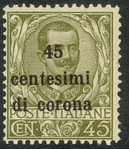 AUSTRIA ITALIAN OCCUPATION 1919 45c on 45c VEIII General Issue Sc N71 MLH