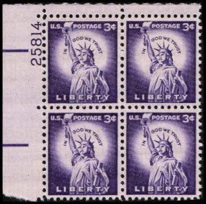 US #1035c LIBERTY MNH UL PLATE BLOCK #25814