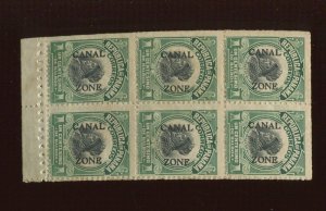 Canal Zone 38c Hand Made Booklet Pane of 6 Stamps BZ1661