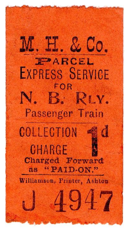 (I.B) North British Railway : Express Parcel Service 1d (MH & Co)