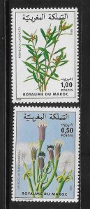 Morocco 1980 Flowering Plant Flowers Sc 472-473 MNH A3116