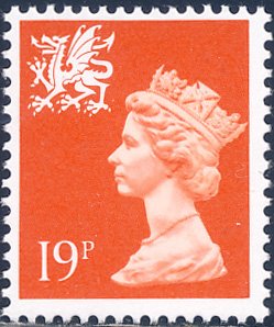 Great Britain Wales 1988 Sc WMMH36 Queen Elizabeth II Machin Head 19p Stamp MNH