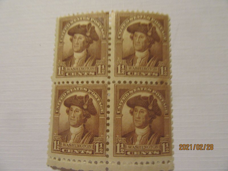 SCOTT 706 11/2 GEORGE WASHINGTON 1932 OG