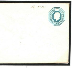 GB Cover KGV 10d BLUE Postal Stationery Huggins ES51 Superb Un {samwells}MC56