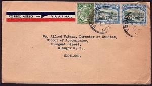 JAMAICA 1938 airmail cover to Scotland