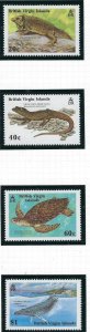 British Virgin Is 625-28 MNH 1988 Reptiles Marine Mammals and Birds (fe3819)