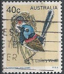 Australia 717 (used) 40c lovely wren