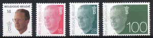 Belgium 1364-67 MNH, King Baudouin Set from 1990-92.