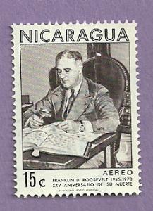 Nicaragua Used  Airmail Stamp / Sc C730 Franklin D Roosevelt