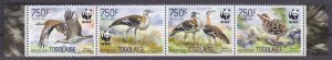 2014 Togo 5863-5866 strip WWF / Birds 12,00 €