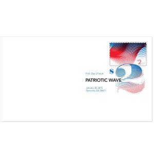 US 4954 Two Dollar Patriotic Wave DCP FDC 2015