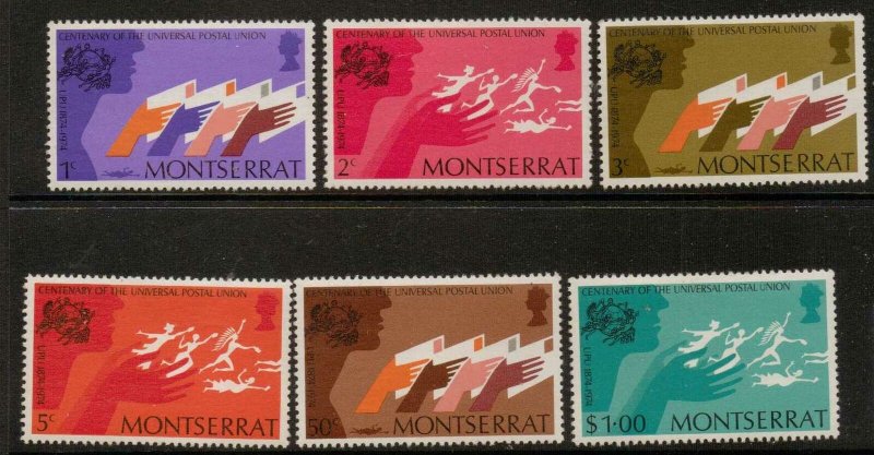 MONTSERRAT SG329/34 1974  U.P.U  MNH