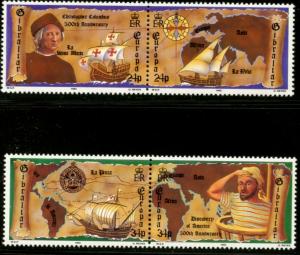 GIBRALTAR Sc#610-613 in Pairs 1992 Europa Columbus Anniversary Complete Mint NH