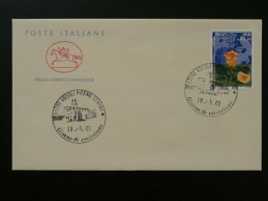 rose flower FDC 2001 Italy 87690