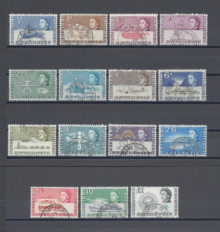 BRITISH ANTARCTIC TERRITORY 1963/69 SG 1/15 USED