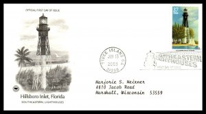 US 3787-3791 Lighthouses PCS Set of Five Typed FDC