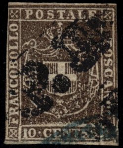 Italy Tuscany Provisional Government 19 Coat of Arms 10c Postage Stamp 1860 Used