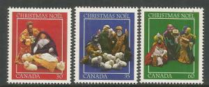 CANADA  973-975  MINT HINGED,  CHRISTMAS NOEL, CRECHE FIGURES