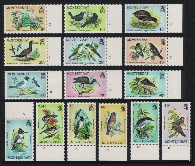 Montserrat Birds 15v 1984 MNH SG#600-614 MI#538-553