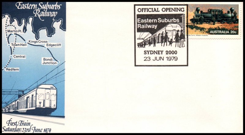 Australia Opening Eastern Suburbs Railway 1979 Cover