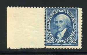 UNITED STATES SCOTT #262 $2 JAMES MADISON MARGIN COPY MINT NEVER HINGED PSE CERT