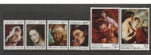 1976 Belgium - Sc B943-48 - MNH VF - 6 single - Rubens Paintings