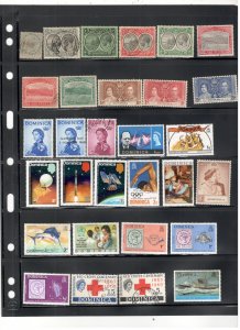 DOMINICA COLLECTION ON STOCK SHEET MINT/USED