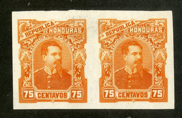 HONDURAS 60 TRIAL COLOR PROOF IMPERF PAIR MNH BIN $5.00 PERSON