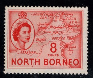 North Borneo Scott 266 MH* Map stamp