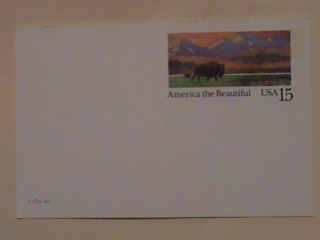 ​UNITED STATES-1984  AMERICA THE BEAUTIFUL-BUFFLO MNH POST CARD-VERY FINE