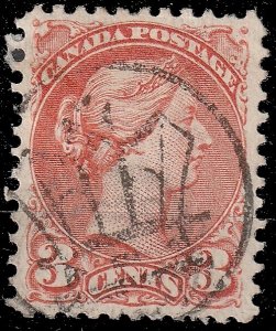 Canada #37, Small Queen with Ottawa Crown Cancel,  VF