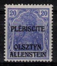 Plebiscites - Allenstein - Scott 5 MH