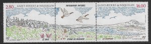 Saint Pierre--Miquelen 605-06  1994  Pair with label in strip VFMint NH