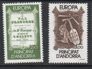 Andorra (Fr) Sc 337-38 1985 Europa stamp set mint NH