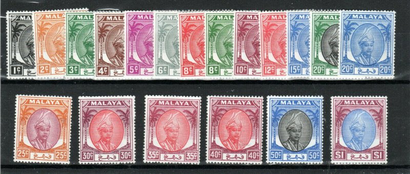 Malaysia - Pahang 1950-56 values to $1 MLH/MH