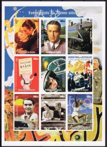 Guinea 1998 YT#1439A/1439J Edward VIII/Gagarin/Jesse Owens/Sheetlet (9) IMPERF.