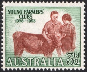 Australia SC#262 3½d Young Farmers' Clubs: 25th Anniversary Single (195...