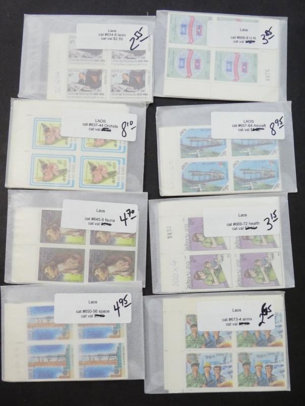 EDW1949SELL : LAOS Incredible collection of 123 Diff. Complete sets. Cat $6,740.