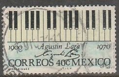 MEXICO 1036, In Memoriam Agustin Lara, Composer. Used. VF. (1350)