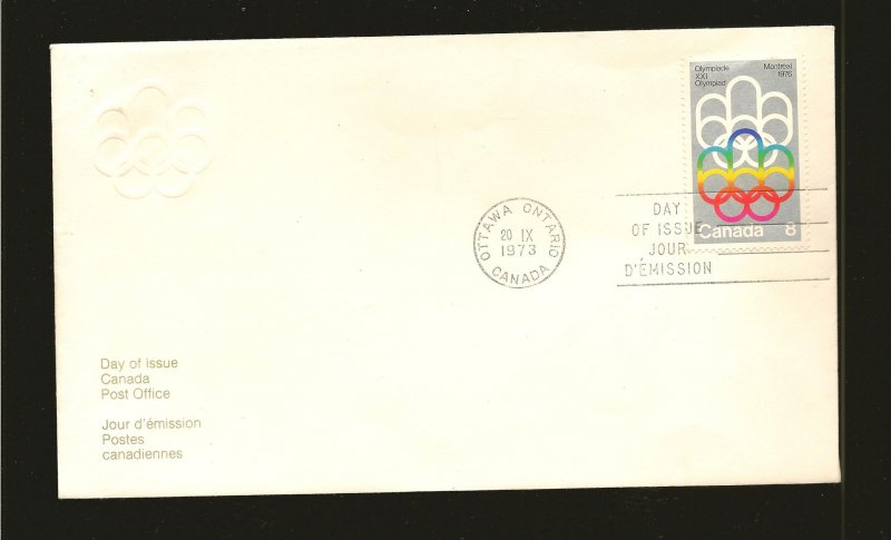 Canada SC#623 Olympics Cachet First Day Cover