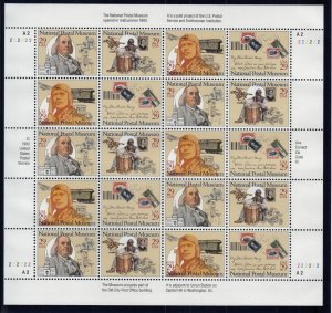 1993 National Postal Museum Sc 2779-82 2782a MNH 29c full sheet of 20