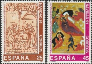 Spain, #2658-2659 Unused , From 1991