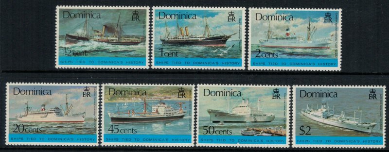 Dominica #434-40a* NH  CV $12.00 Ships complete set & Souvenir sheet