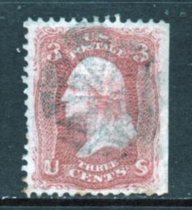 Scott #  88  used Rose Red  E grill  14 X 17  points