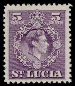 ST. LUCIA GVI SG150, 5c violet, M MINT.