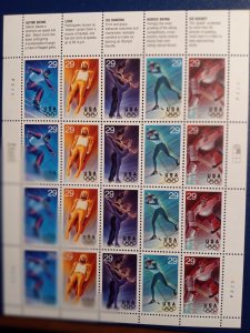 US# 2807-11, US Winter Olympics, Lilehammer, Sheet of 20 @ .29c, MNH (2014)