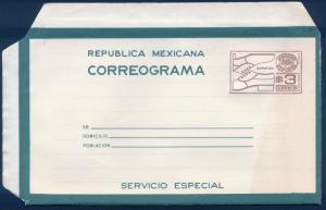 MEXICO EXPORTA $3 Shoes Correogram PS folded letter sheet. Unused. (67)