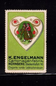 German - K Engelmann Packaging Factory Nürnberg Elegant Round Gingerbread Tins