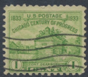 USA  SC#  728   Used 1933 Fort Dearborn Century of Progress see scan