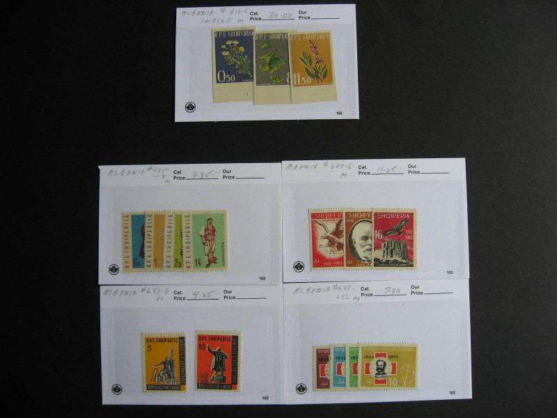 Hoard breakup sales cards ALBANIA part 4of 8 Possible misidentified & mixed cond